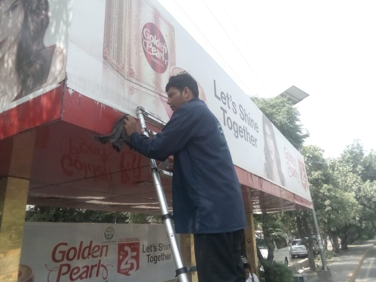 Cleaning of Bus Stop Shelter